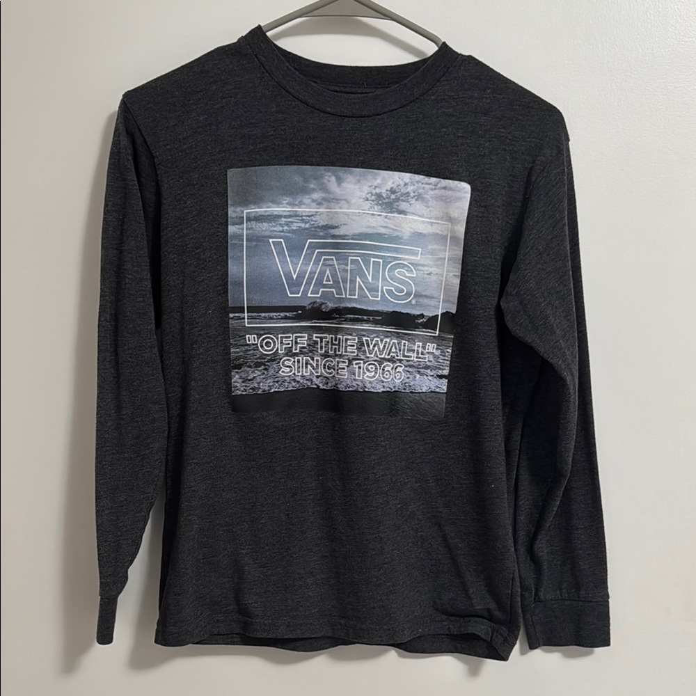 Vans Charcoal Graphic Long Sleeve Tee